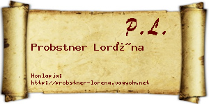Probstner Loréna névjegykártya
